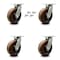 Service Caster 8 Inch Heavy Duty High Temp Phenolic Swivel Caster Set with Swivel Locks, 4PK SCC-KP92S830-PHRHT-BSL-4 - alternate 1